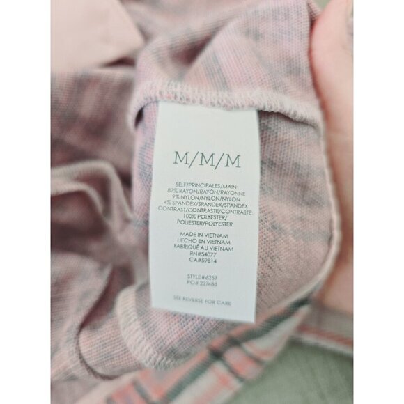 Cabi Playdate Pink Purple Plaid Crop Jacket Wide Leg Pants Outfit Set Size M - Picture 13 of 14